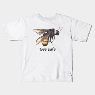 Bee safe - drawing Kids T-Shirt